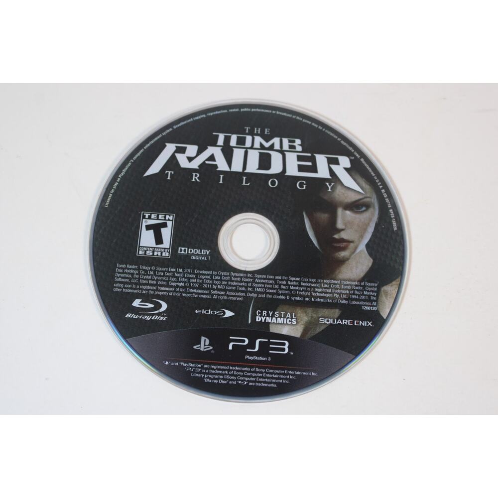 The Tomb Raider Trilogy (Sony PlayStation 3 PS3, 2011) Authentic, disc only